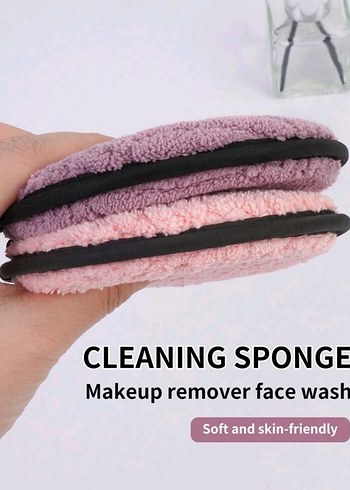 Pastel Pembe Makyaj Temizleme Süngeri - Görsel 4