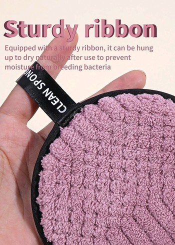 Pastel Pembe Makyaj Temizleme Süngeri - Görsel 2