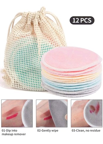 Pastel Renkli Makyaj Temizleme Pedi Seti - Görsel 2