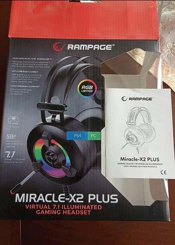 Rampage Miracle-X2 Plus RGB Aydınlatmalı Oyuncu Kulaklığı - Görsel 3