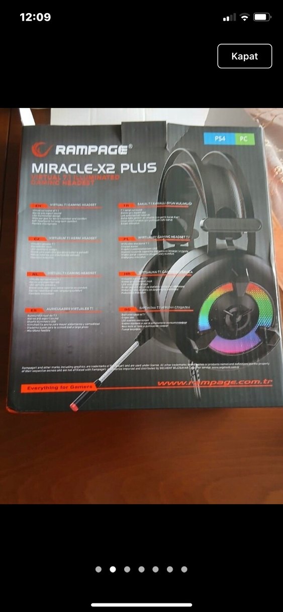 Rampage Miracle-X2 Plus RGB Aydınlatmalı Oyuncu Kulaklığı - Görsel 2