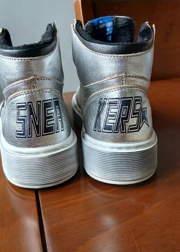 Gri Platform Topuklu Bağcıklı Kadın Spor Ayakkabı - Görsel 2