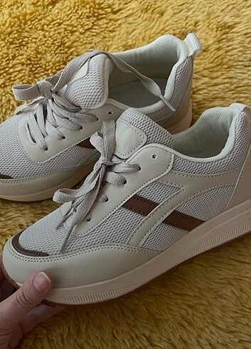 Trendyol & Milla Vizon bej sneakers kadın günlük spor ayakkabı