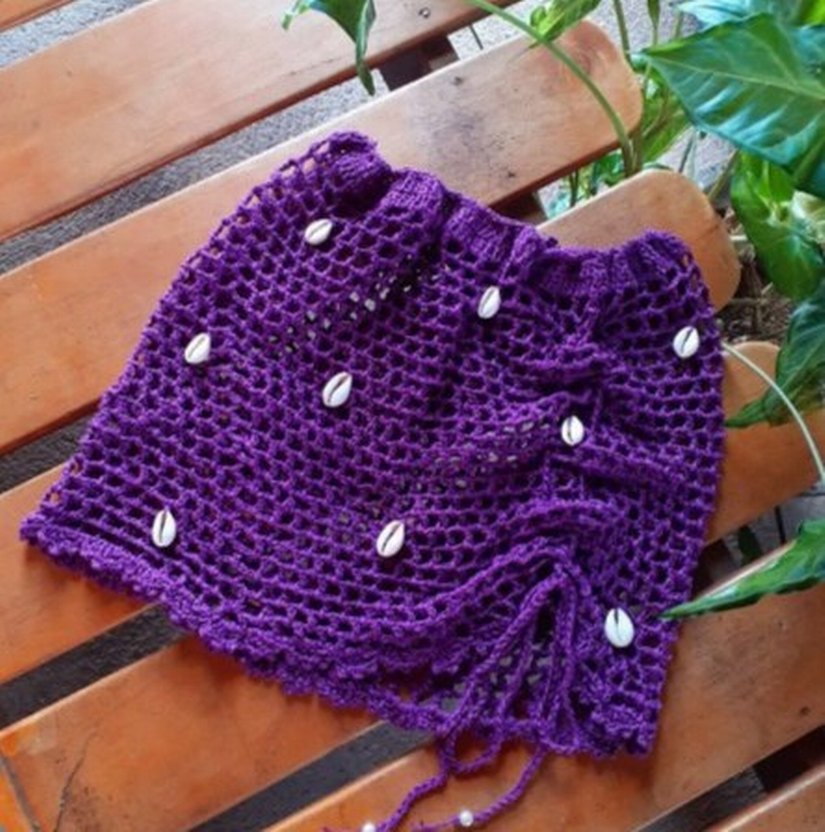 Bohem Örgü Kadın pareo - Görsel 2