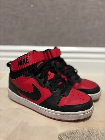 Kırmızı Nike Ayakkabı Court Borough Mid 2 (Gs) 37,5