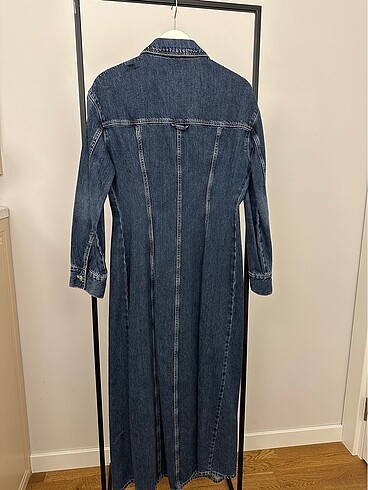 Zara Zara Lacivert Kot Elbise M