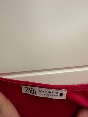 m Beden Zara Pembe Elbise M