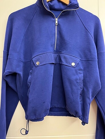 Oysho Saks Mavi Sweatshirt S