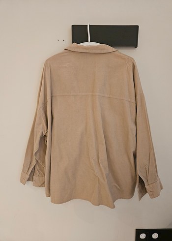 H&M H&M kadife kadın oversize gömlek