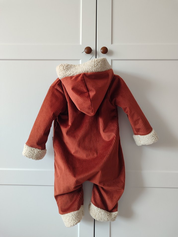 Kürklü Kahverengi Bebek Tulumu - Görsel 3