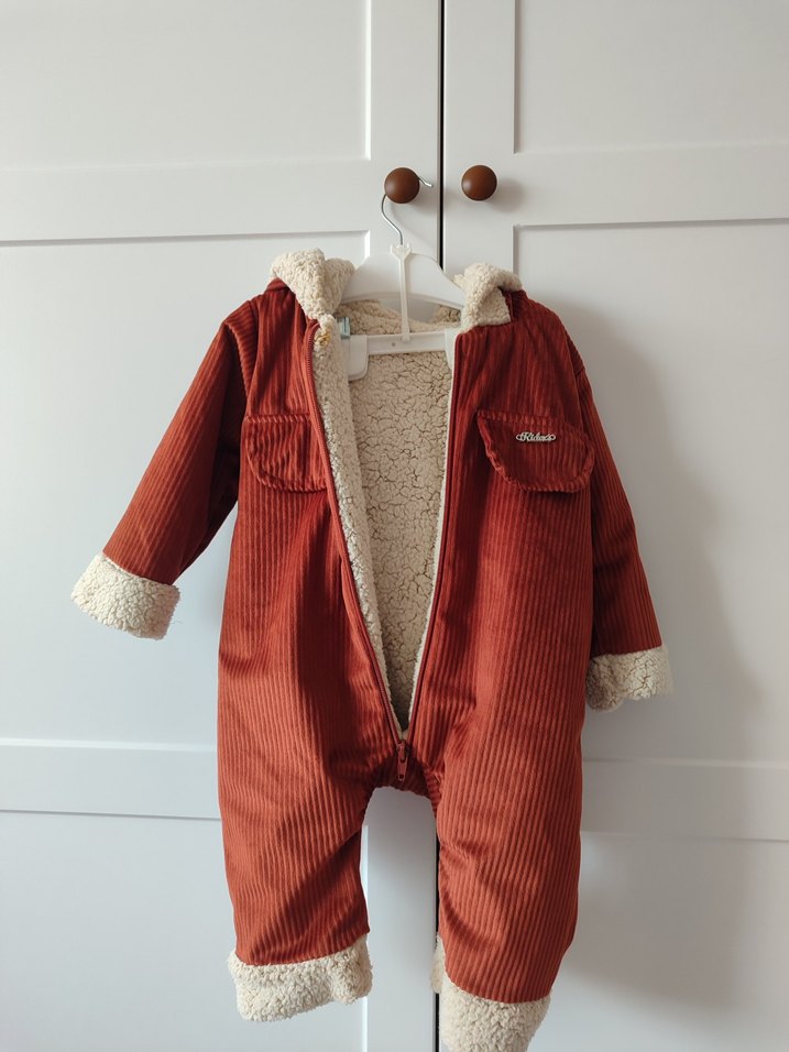 Kürklü Kahverengi Bebek Tulumu - Görsel 2