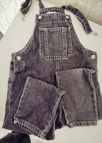 Gri Denim Çocuk Tulum