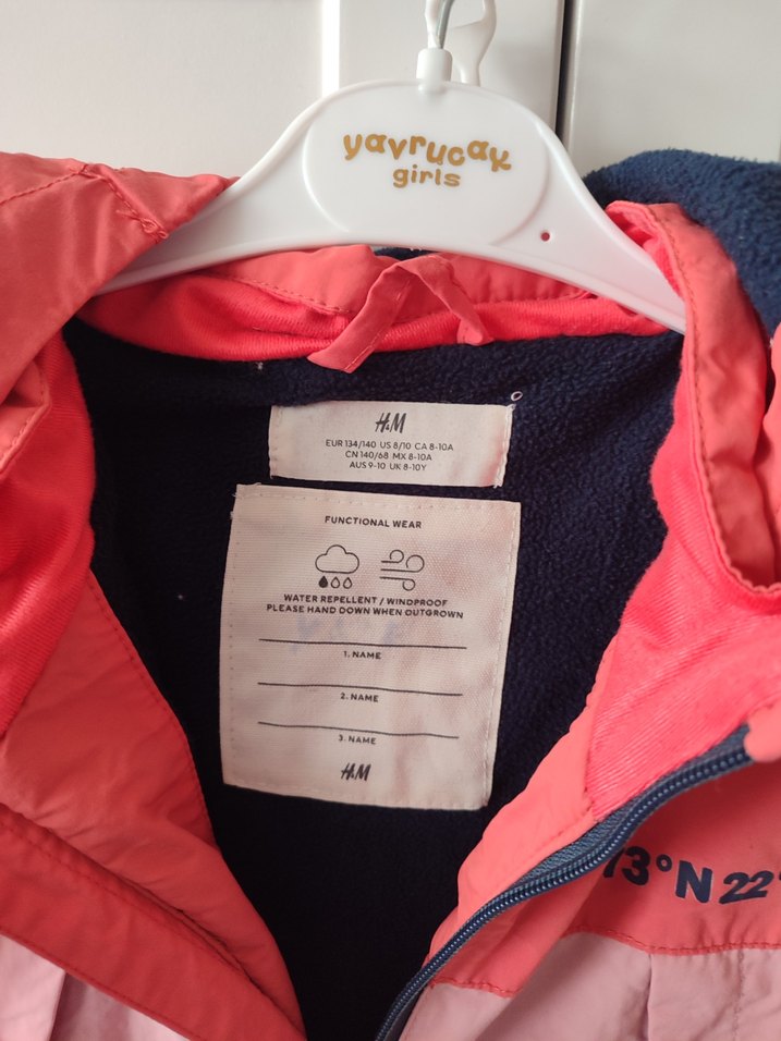 Hm Kız Çocuk Pembe Kapüşonlu Yağmurluk - Görsel 4