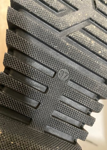 Düz Siyah Deri Platform Bot - Görsel 5