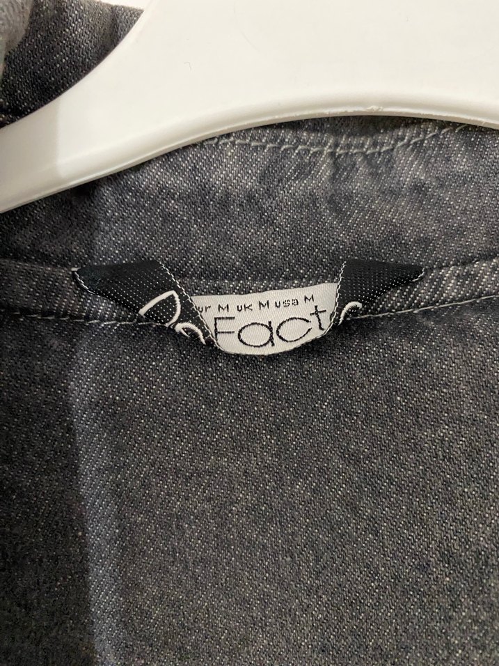 Gri Denim Uzun Kadın Trençkot - Görsel 5