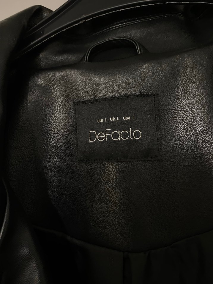 Siyah Deri Kadın Trençkot, Kuşaklı, Uzun - Görsel 5