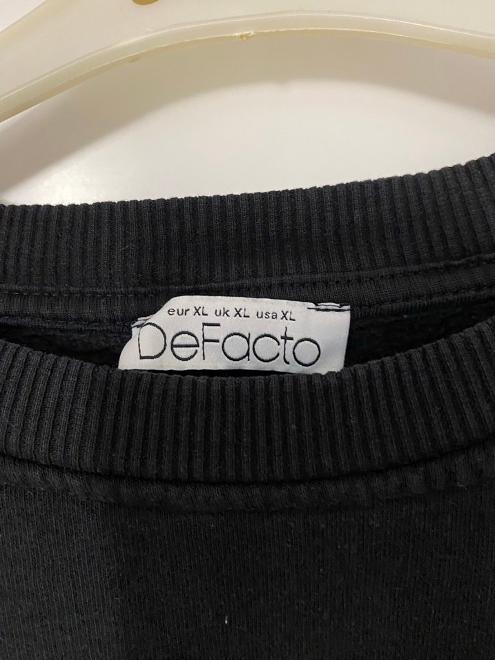 Siyah Kadın Oversize Sweatshirt - Görsel 2