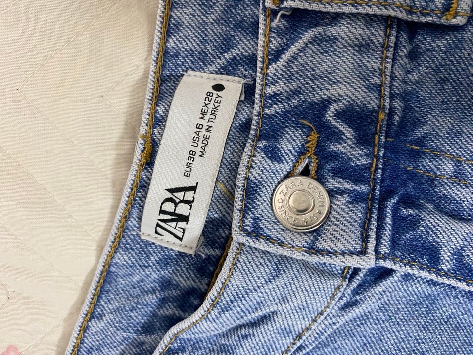 Mavi Bağlamalı Salaş Midi Kadın Kot Pantolon - Görsel 3