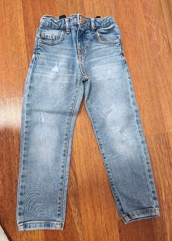 Mavi Parlak Erkek Çocuk Denim Pantolon
