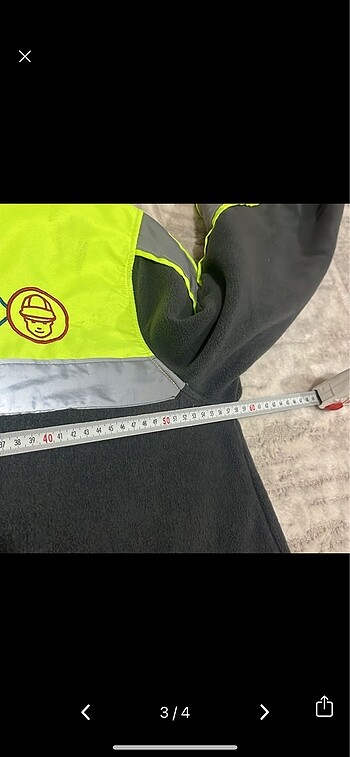 3xl Beden Reflekif bantlı polar iş ceketi