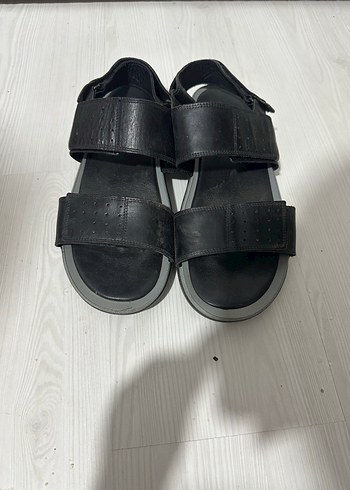 Erkek Siyah Minimalist Tokalı Sandalet - Görsel 2