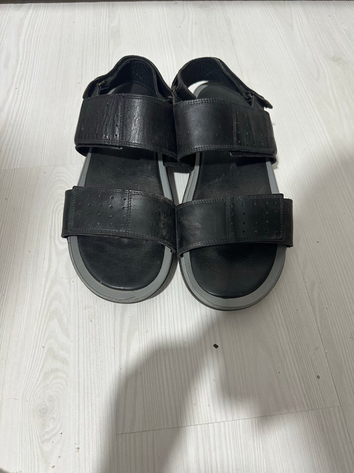 Erkek Siyah Minimalist Tokalı Sandalet - Görsel 2