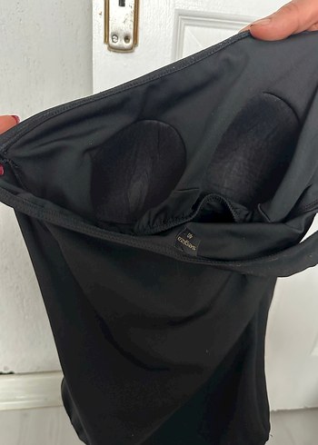 Siyah Tek Omuzlu Kadın Mayo - Görsel 3