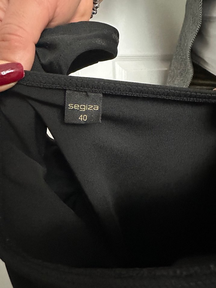 Siyah Tek Omuzlu Kadın Mayo - Görsel 4