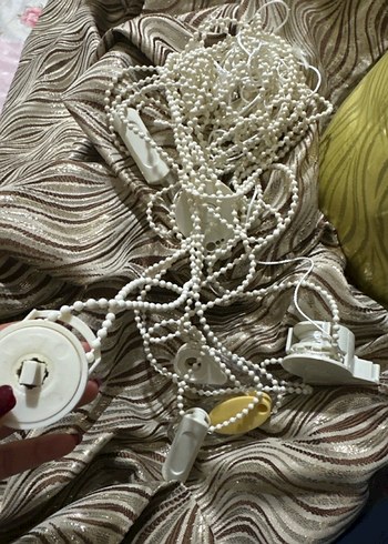 Bej Renkli Yılan Desenli Modern Perde 2 li fiyatı - Görsel 3