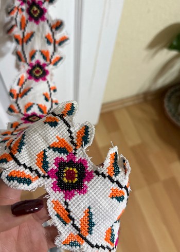 Bohem Çiçek Desenli El Yapımı Şerit dantel - Görsel 2