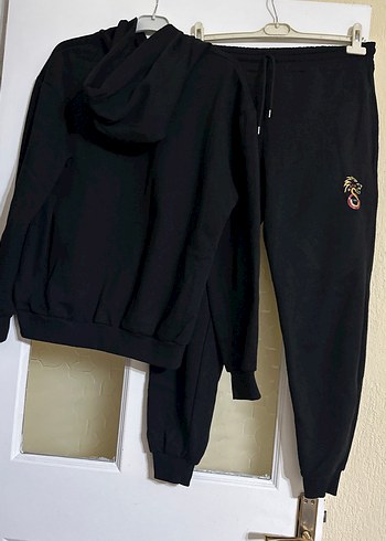 Nakışlı Siyah Kadın Eşofman Altı - Görsel 3