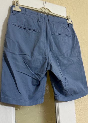 Erkek Mavi Rahat Kesim Mini Şort - Görsel 2