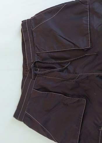 Siyah Bol Kesim Kadın Kumaş Pantolon - Görsel 6