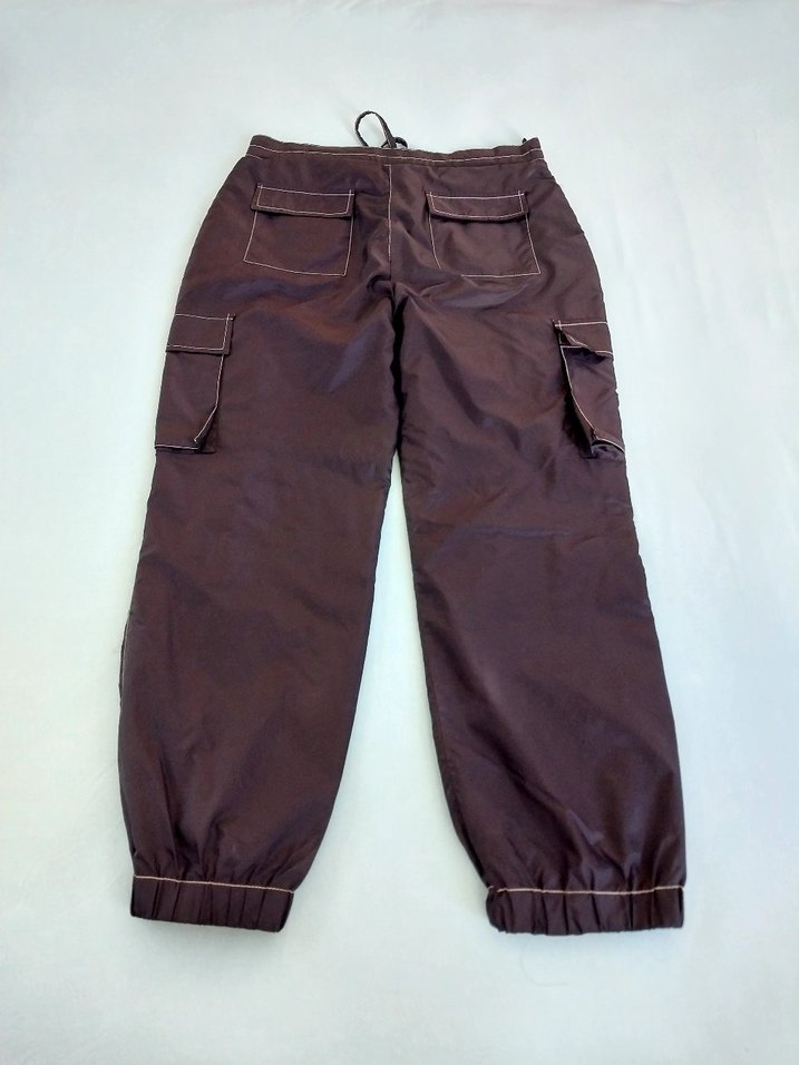 Siyah Bol Kesim Kadın Kumaş Pantolon - Görsel 2