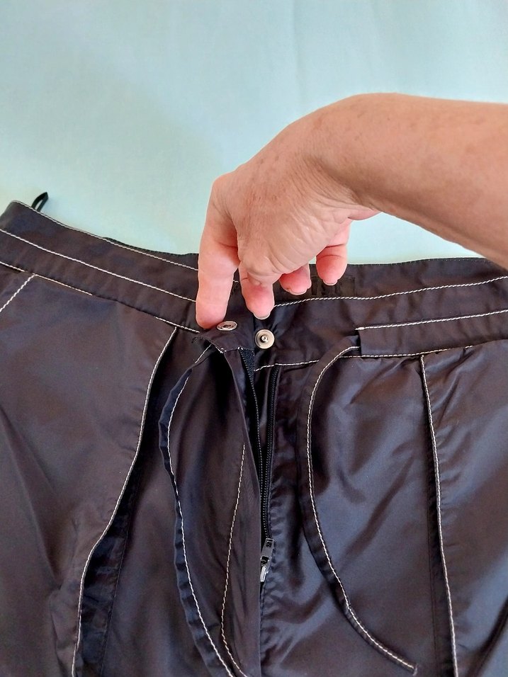 Siyah Bol Kesim Kadın Kumaş Pantolon - Görsel 4