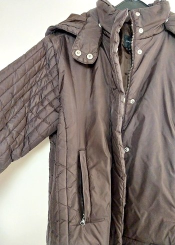 Kahverengi Fermuarlı Kadın Mont - Görsel 4