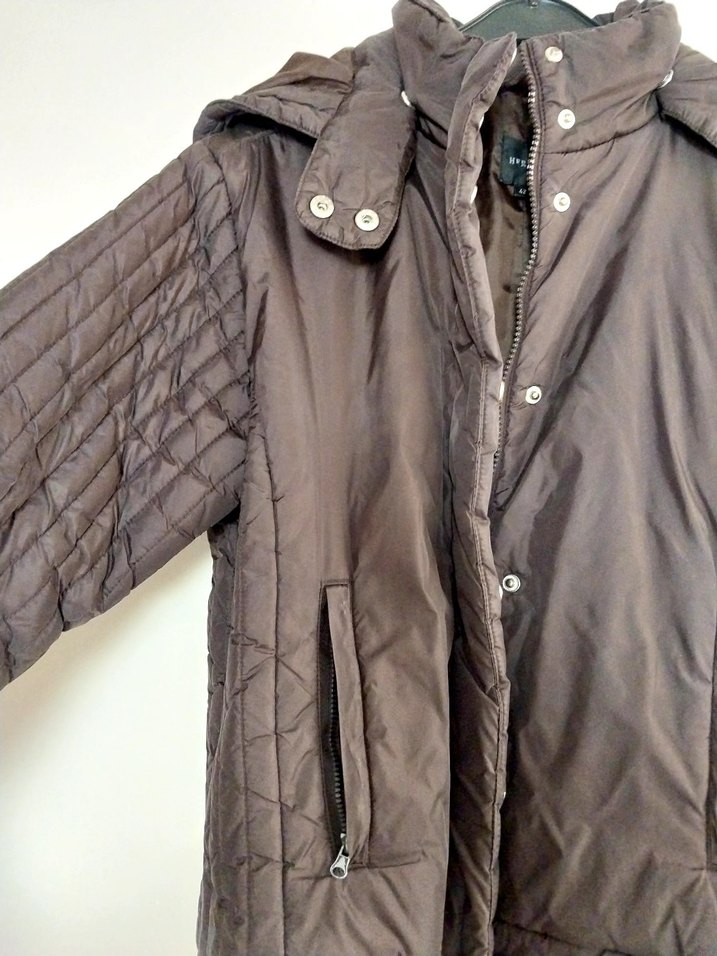 Kahverengi Fermuarlı Kadın Mont - Görsel 4