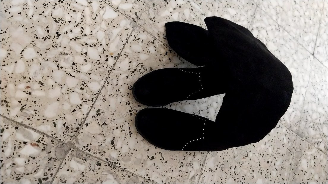 Siyah Süet Diz Boyu rahat  Çizme - Görsel 3