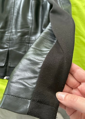 40 Beden siyah Renk Kadın Siyah Deri Biker Ceket