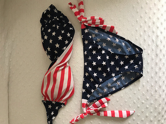 m Beden Amerikan bayrağı bikini