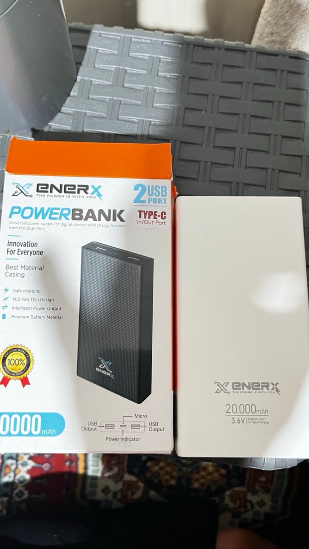 Enerx 20000mAh Siyah Powerbank 2 USB Port - Görsel 4