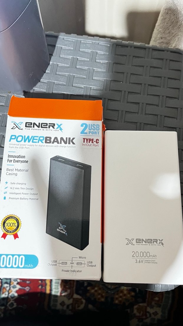 Enerx 20000mAh Siyah Powerbank 2 USB Port - Görsel 3