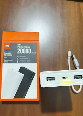 Beyaz Mi PowerBank 20000 mAh Taşınabilir Şarj Cihazı - Görsel 2