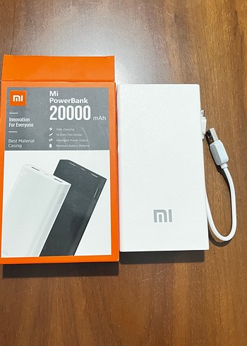 Beyaz Mi PowerBank 20000 mAh Taşınabilir Şarj Cihazı - Görsel 4
