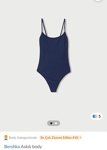 Bershka Lacivert Askılı Kadın bıdt