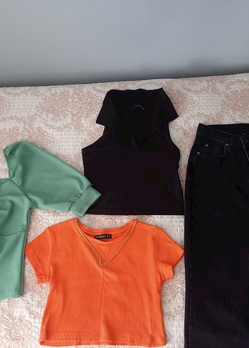 BLUZ, CROP VE PANTOLON 4 ÜRÜN