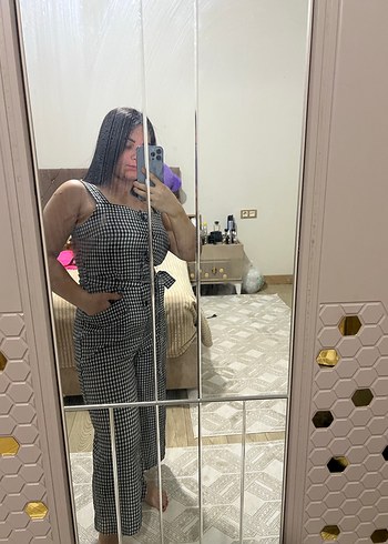 Gri Kareli Bel Detaylı Straplez Tulum - Görsel 3