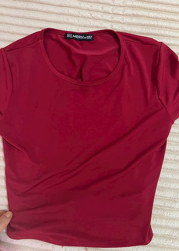 Kırmızı arkası ipli bluz