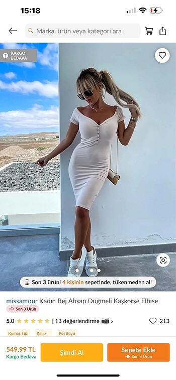 s Beden Mini elbise