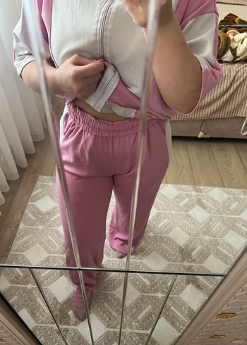 Pembe Midi Kadın Eşofman Takımı - Görsel 3